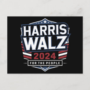 HarrisWaltz 2024 T-Shirt KamalaHarris TimWaltz 202 Postkarte