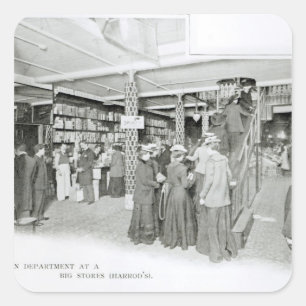 Harrods Provivision Department, c.1901 Quadratischer Aufkleber