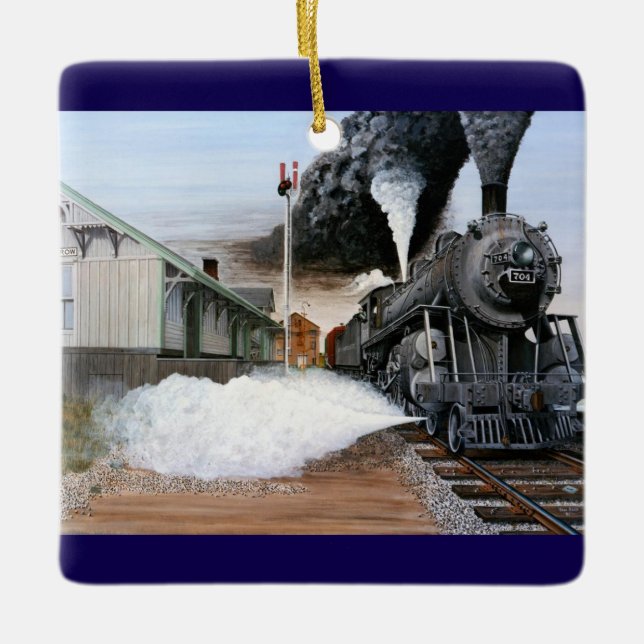 Harrow, ON Depot by Tom Rock Keramikornament (Vorderseite)