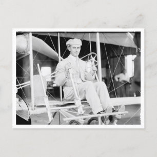 Harry Atwood Pilot im Flugzeug von Wright Brothers Postkarte