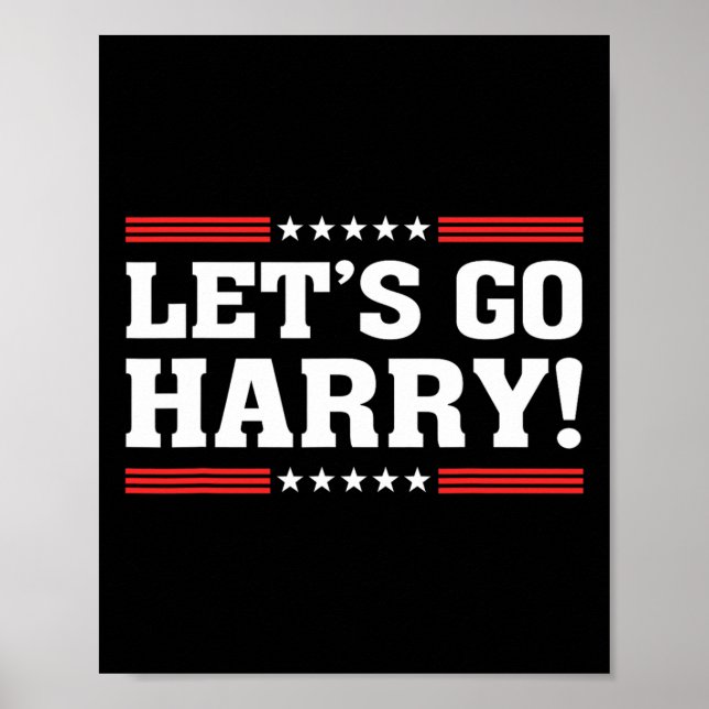 Harry B Funny Harris W Let's Go Harry 2024 Kamala Poster (Vorne)