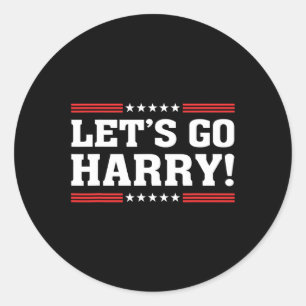Harry B Funny Harris W Let's Go Harry 2024 Kamala Runder Aufkleber