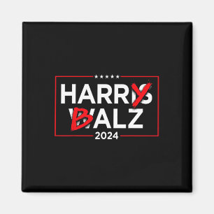 Harry B Kamala Harris und Tim W 2024 Magnet