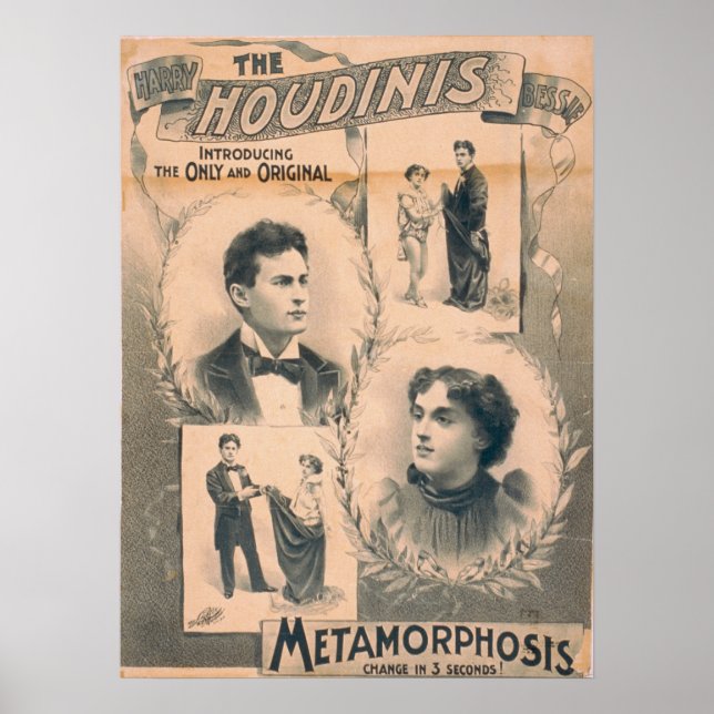 Harry & Bessie HOUDINI VAUDEVILLE Poster (Vorne)