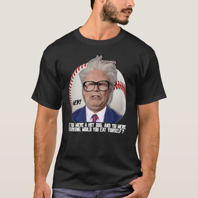 HARRY CARAY Hot Dog funny T-Shirt (Vorderseite)