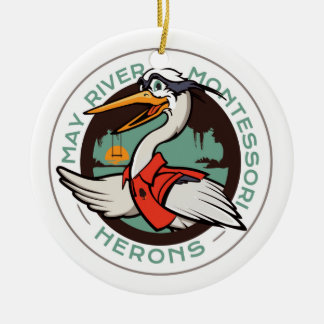 Harry die Reiher-Feiertags-Verzierung Keramikornament