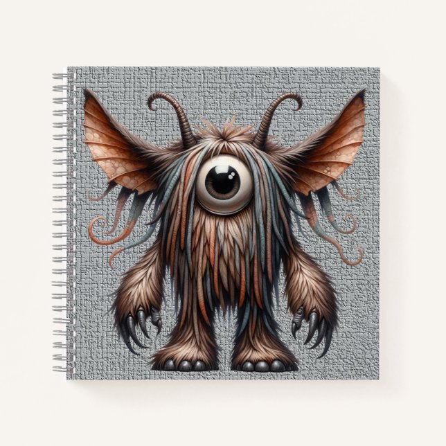 Harry - Ein mit Augen Monster Spiral Notebook Notizbuch (Vorderseite)