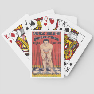 Harry Handcuff Houdini, der Gefängnisbrecher 1900 Spielkarten