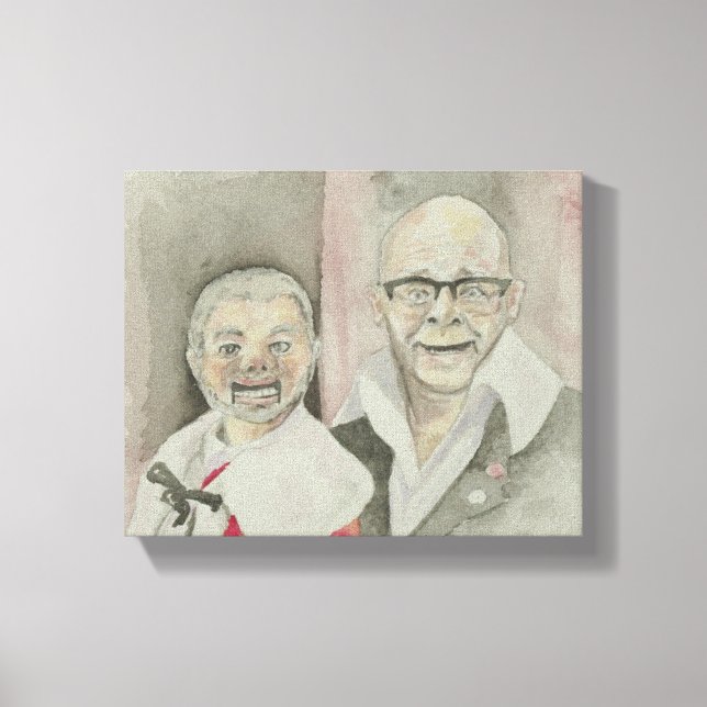 Harry Hill und Lord Alan Sugar Puppet Leinwanddruck (Vorderseite)