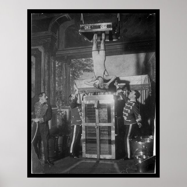 Harry HOUDINI entkommt künstlerischer Wasserfolter Poster (Vorne)