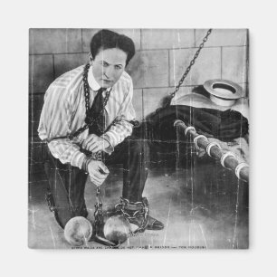 Harry Houdini kurz vor der Flucht aus dem Gefängni Magnet