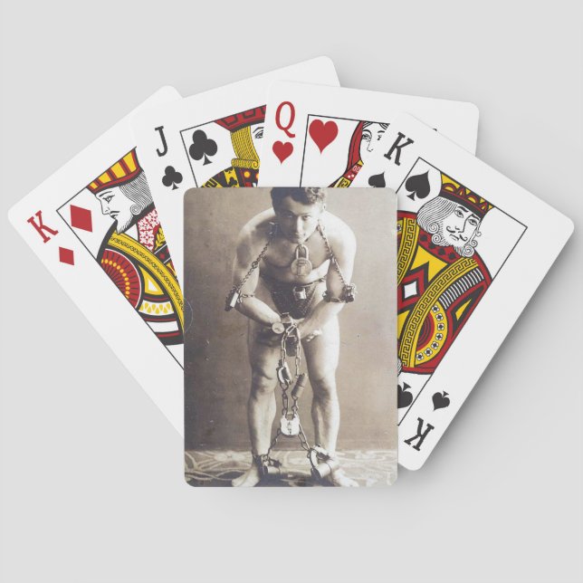 Harry Houdiniin in Chains Spielkarten (Rückseite)