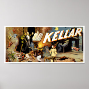 Harry Kellar Magician 1894 Vintage Poster restauri