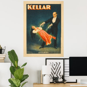 Harry Kellar Magier Lithographie Poster