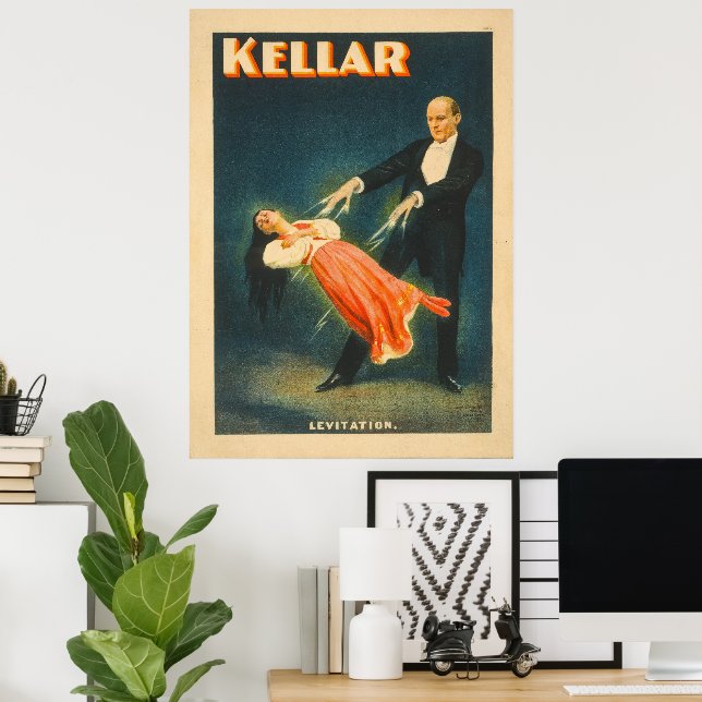 Harry Kellar Magier Lithographie Poster (Heimbüro)