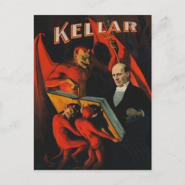 Harry Kellar Poster Postkarte (Vorderseite)