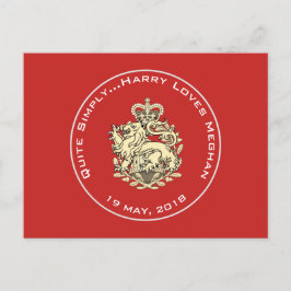 Harry Lieben Meghan Royal Wedding Custom Postcard Postkarte