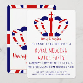 Harry & Meghan Crown | Royal Wedding Watch Party Einladung
