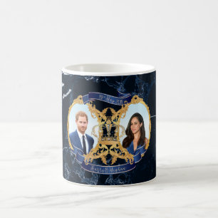 Harry+Meghan Mitternachtsblauer Marmor Kaffeetasse