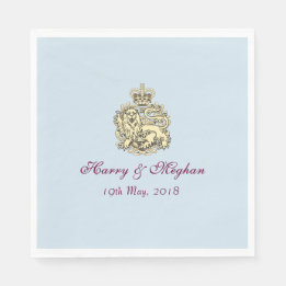 Harry Meghan Posh Royal Wedding Party Napkins Serviette