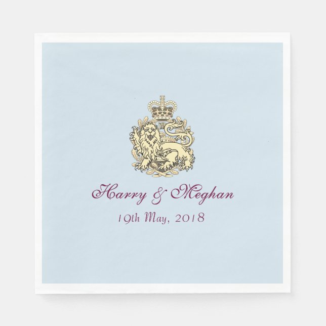 Harry Meghan Posh Royal Wedding Party Napkins Serviette (Vorderseite)