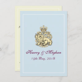 Harry Meghan Royal Wedding Posh Invitation (blau) Einladung