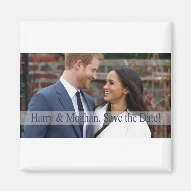Harry & Meghan, Save the Date! Magnet (Vorne)