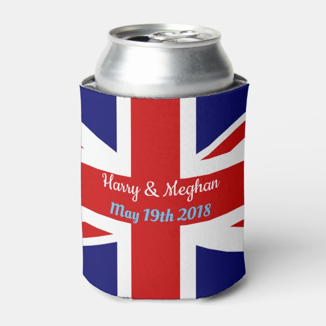 Harry & Meghan, Union Jack. Dosenkühler (Kanne Vorderseite)