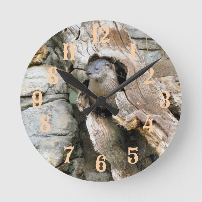 Harry Otter Runde Wanduhr (Vorderseite)
