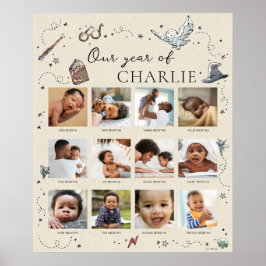 Harry Potter 1. Geburtstag - 12. Monat Foto Collag Poster