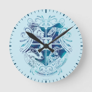 Harry Potter | Aguamenti HOGWARTS™ Wappen Runde Wanduhr