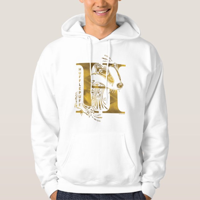 Harry Potter | Aguamenti HUFFLEPUFF™ Grafik Hoodie (Vorderseite)