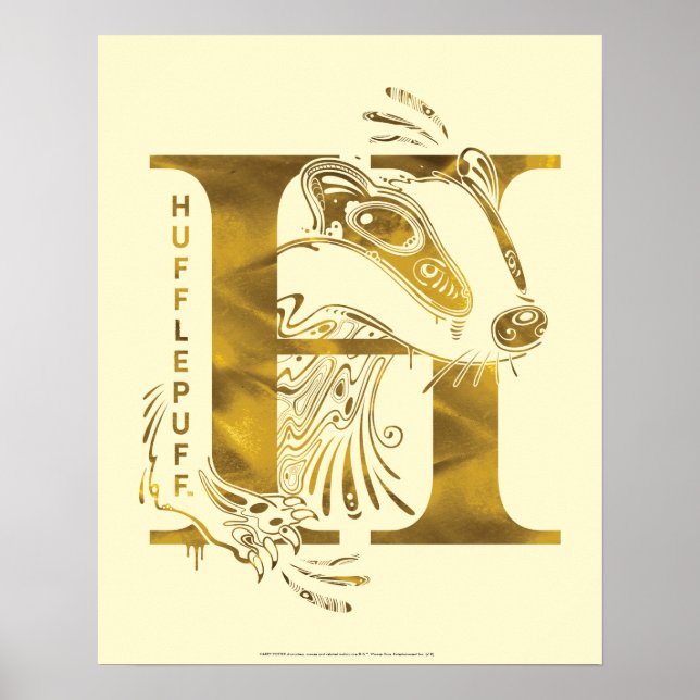 Harry Potter | Aguamenti HUFFLEPUFF™ Grafik Poster (Vorne)