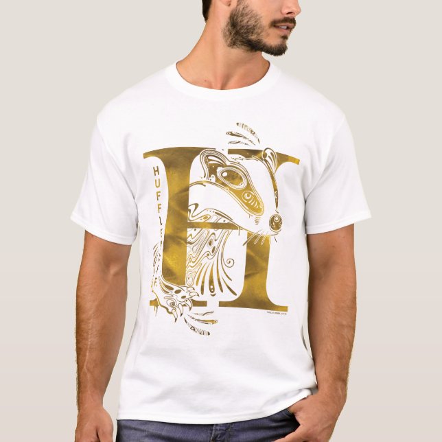 Harry Potter | Aguamenti HUFFLEPUFF™ Grafik T-Shirt (Vorderseite)
