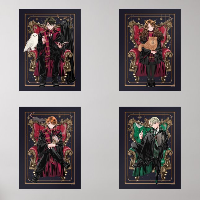 HARRY POTTER™ Anime Character Illustrations Bilderwand Sets (Vorderseite)