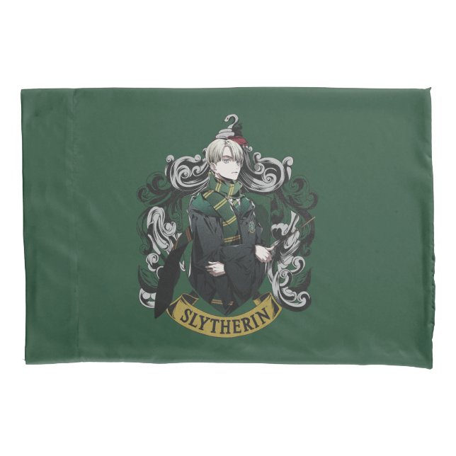 HARRY POTTER™ | Anime Draco Malfoy House Wappen Kissenbezug (Vorderseite)