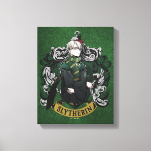 HARRY POTTER™   Anime Draco Malfoy House Wappen Leinwanddruck