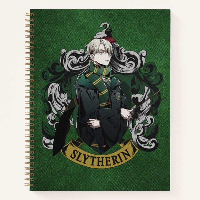 HARRY POTTER™ | Anime Draco Malfoy House Wappen Notizbuch (Vorderseite)