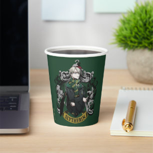 HARRY POTTER™ Anime Draco Malfoy House Wappen Pappbecher