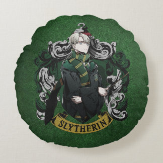 HARRY POTTER™ | Anime Draco Malfoy House Wappen Rundes Kissen