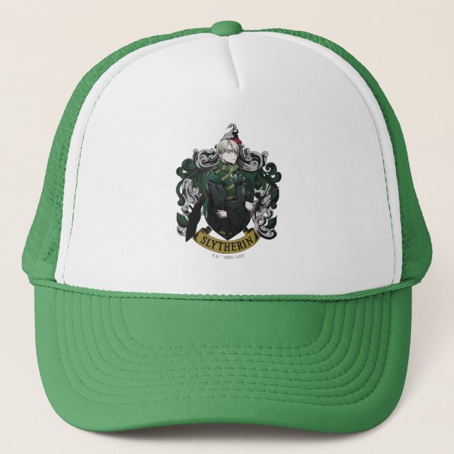 HARRY POTTER™ | Anime Draco Malfoy House Wappen Truckerkappe (Vorderseite)