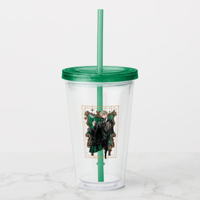 HARRY POTTER™ | Anime Draco Malfoy sitzend Acryltrinkbecher (Vorderseite)
