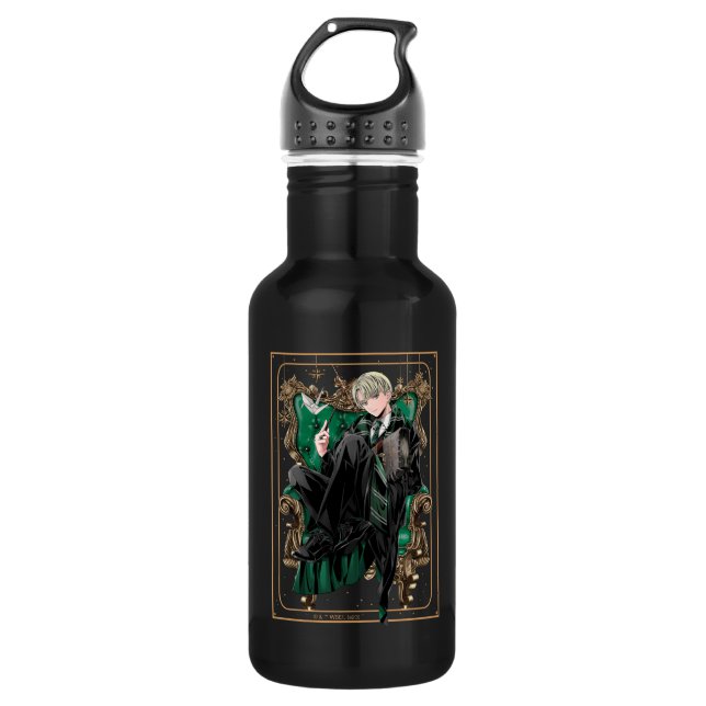 HARRY POTTER™ | Anime Draco Malfoy Sitzplatz Edelstahlflasche (Vorderseite)
