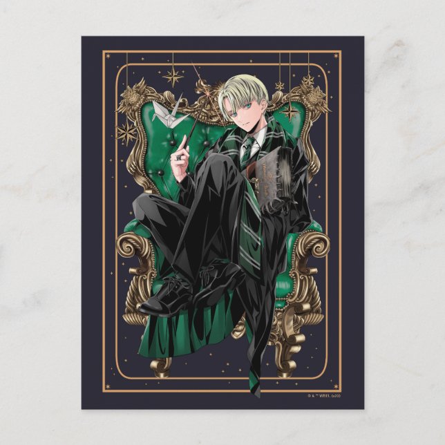 HARRY POTTER™ | Anime Draco Malfoy Sitzplatz Postkarte (Vorderseite)