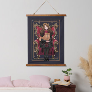 HARRY POTTER™ | Anime Hermione Granger Sitzplatz Wandteppich Mit Holzrahmen