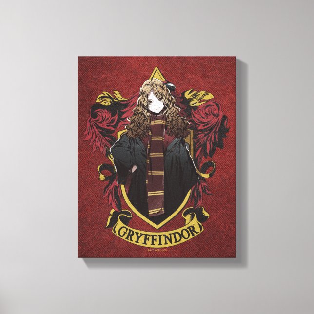 HARRY POTTER™ | Anime Hermione House Wappen Leinwanddruck (Vorderseite)