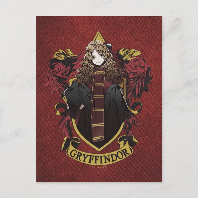 HARRY POTTER™ | Anime Hermione House Wappen Postkarte (Vorderseite)