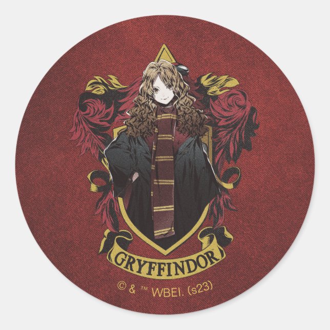HARRY POTTER™ | Anime Hermione House Wappen Runder Aufkleber (Vorderseite)