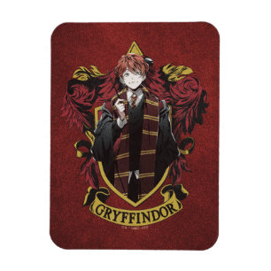 HARRY POTTER™   Anime Ron Weasley Haus-Wappen Magnet