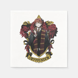 HARRY POTTER™   Anime Ron Weasley Haus-Wappen Serviette